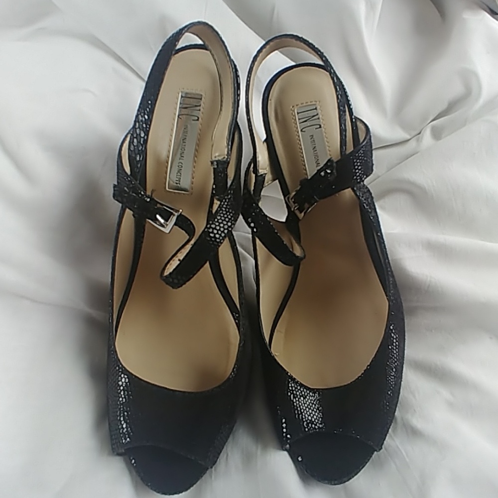 5" Stilettos Textured Leather Open Toed Pumps